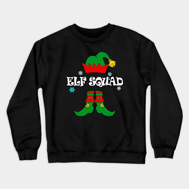 Elf Squad Funny Christmas Holiday Gift T Shirt Crewneck Sweatshirt by Curryart